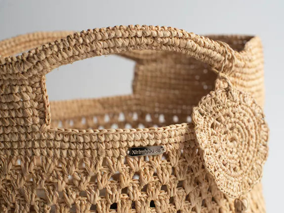 Handgewebte Tasche aus Bast "Famara" - Handgewebte Tasche Maxi-Shopper