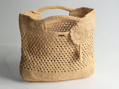 Handgewebte Tasche aus Bast "Famara" - Handgewebte Tasche Maxi-Shopper