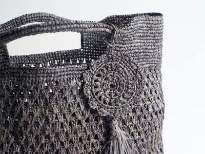 Handgewebte Tasche aus Bast "Famara" - Handgewebte Tasche Maxi-Shopper