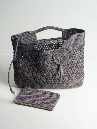 Handgewebte Tasche aus Bast "Famara" - Handgewebte Tasche Maxi-Shopper