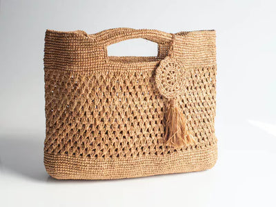Handgewebte Tasche aus Bast "Famara" - Handgewebte Tasche Maxi-Shopper