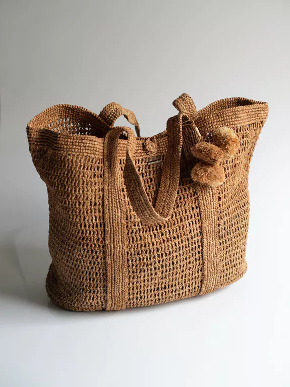 Handgewebte Tasche aus Bast "Maui" - Maxi-Tasche