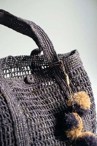 Handgewebte Tasche aus Bast "Maui" - Maxi-Tasche
