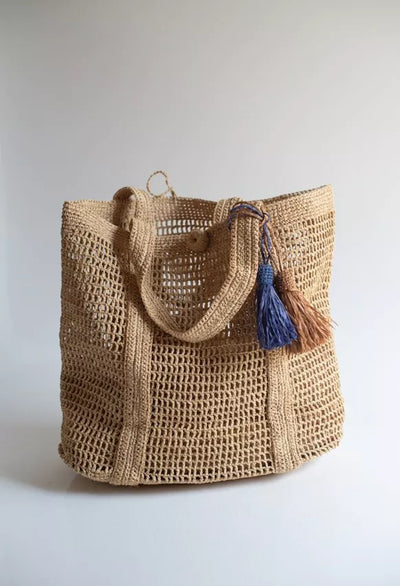 Handgewebte Tasche aus Bast "Maui" - Maxi-Tasche