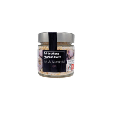 Sal de Añana – Quellsalz mit Knoblauch im Glas 180g