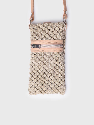 Handgeknüpfte Handy-Tasche aus Makramé