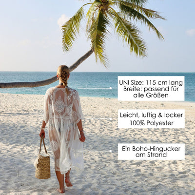 Transparenter Strand-Kimono Boho-Chic