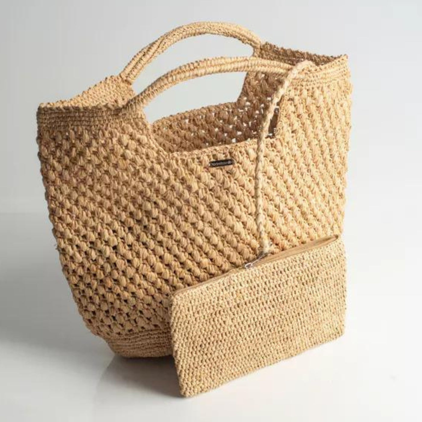 Handgewebte Tasche aus Bast "Mumbai"