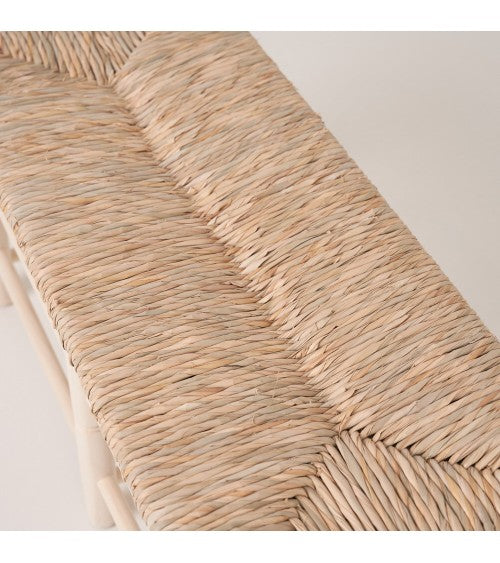 Spanische Bänke aus Holz und Binse im Mediterranen Stil