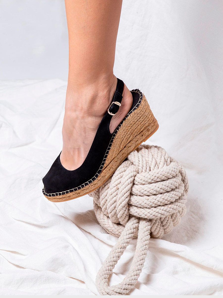 Peeptoe Espandrille aus Wildleder - CALPE