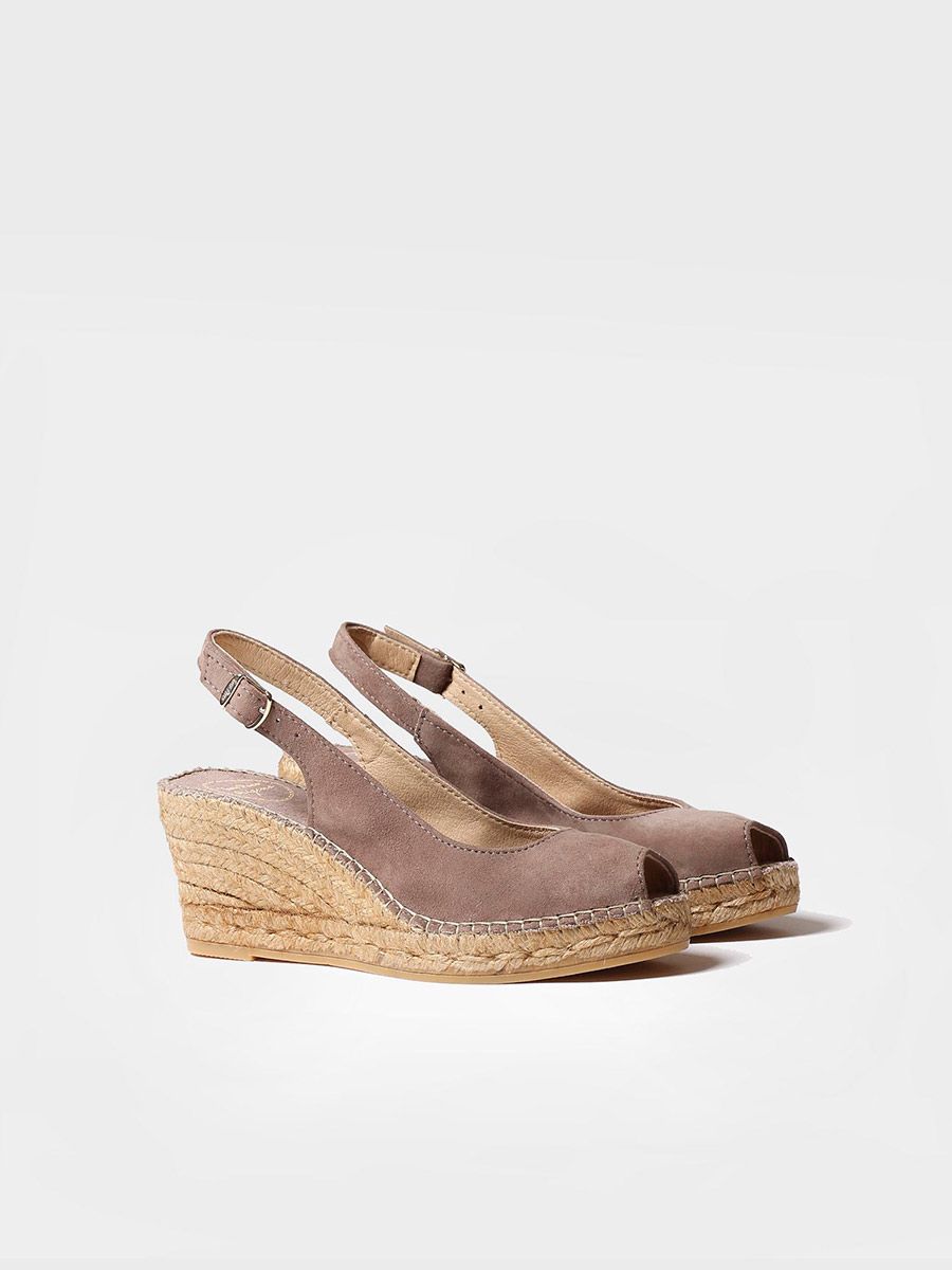 Peeptoe Espandrille aus Wildleder - CALPE