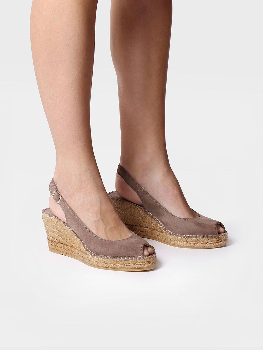 Peeptoe Espandrille aus Wildleder - CALPE