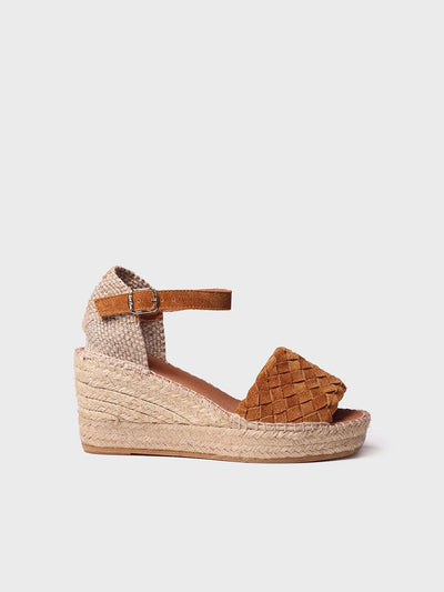 Keil-Espandrille aus Veloursleder - DAKOTA