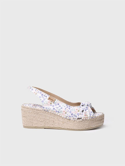 Peeptoe Espandrille aus Stoff - INES-PR