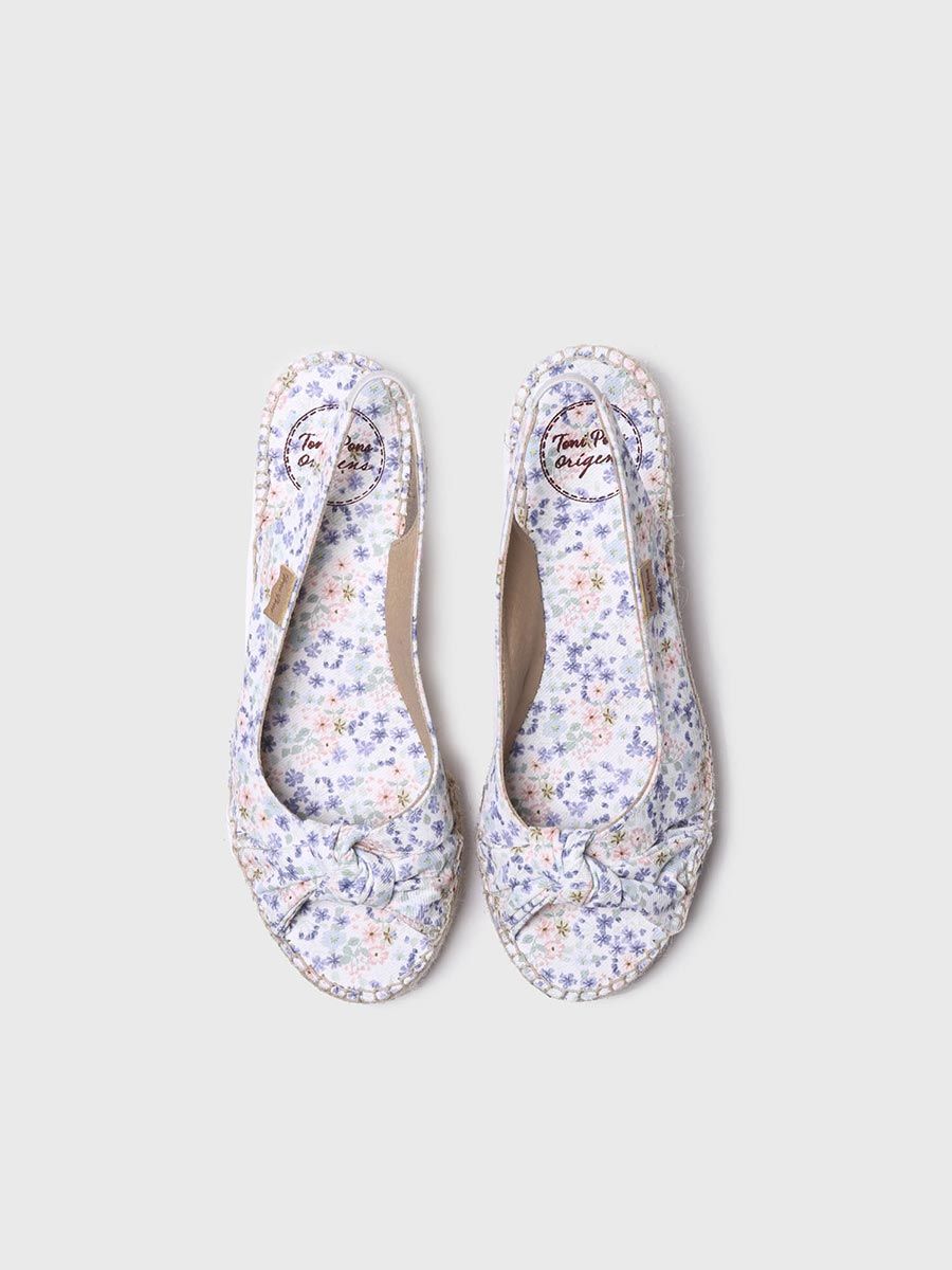 Peeptoe Espandrille aus Stoff - INES-PR
