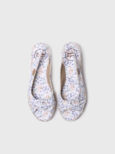 Peeptoe Espandrille aus Stoff - INES-PR