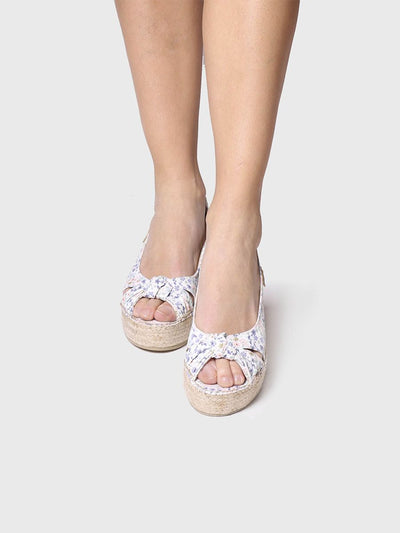 Peeptoe Espandrille aus Stoff - INES-PR