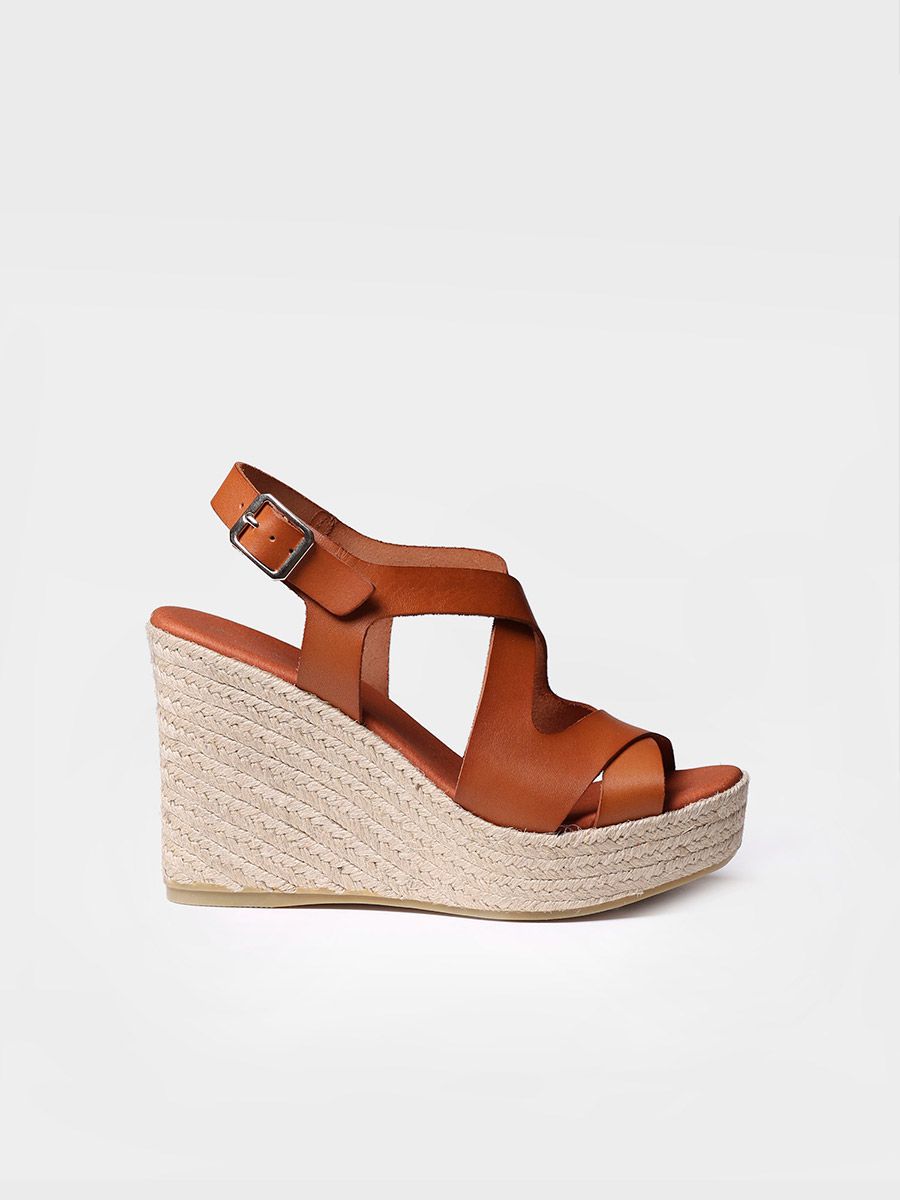 Espandrille mit Absatz aus Leder - GIRONA