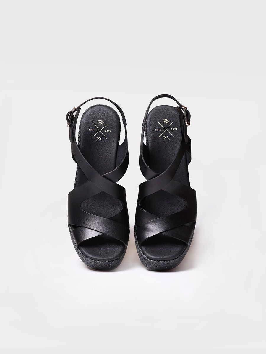 Espandrille mit Absatz aus Leder - GIRONA