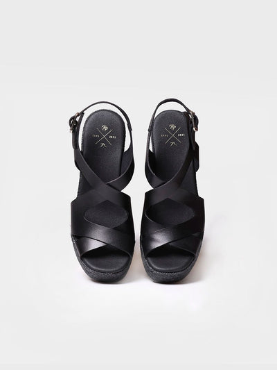 Espandrille mit Absatz aus Leder - GIRONA