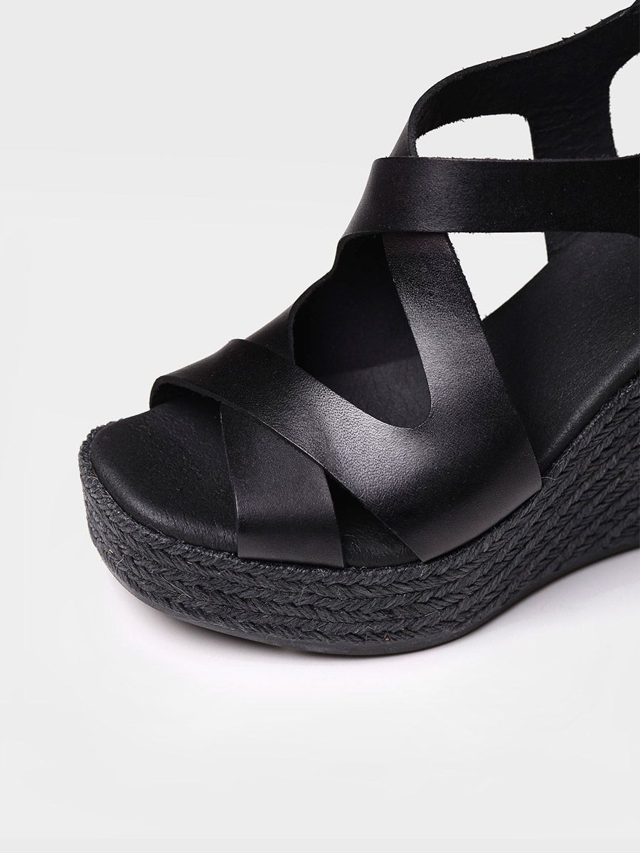 Espandrille mit Absatz aus Leder - GIRONA