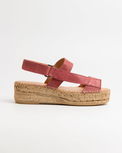 Plateau -Espandrille aus Leder - ANCORA
