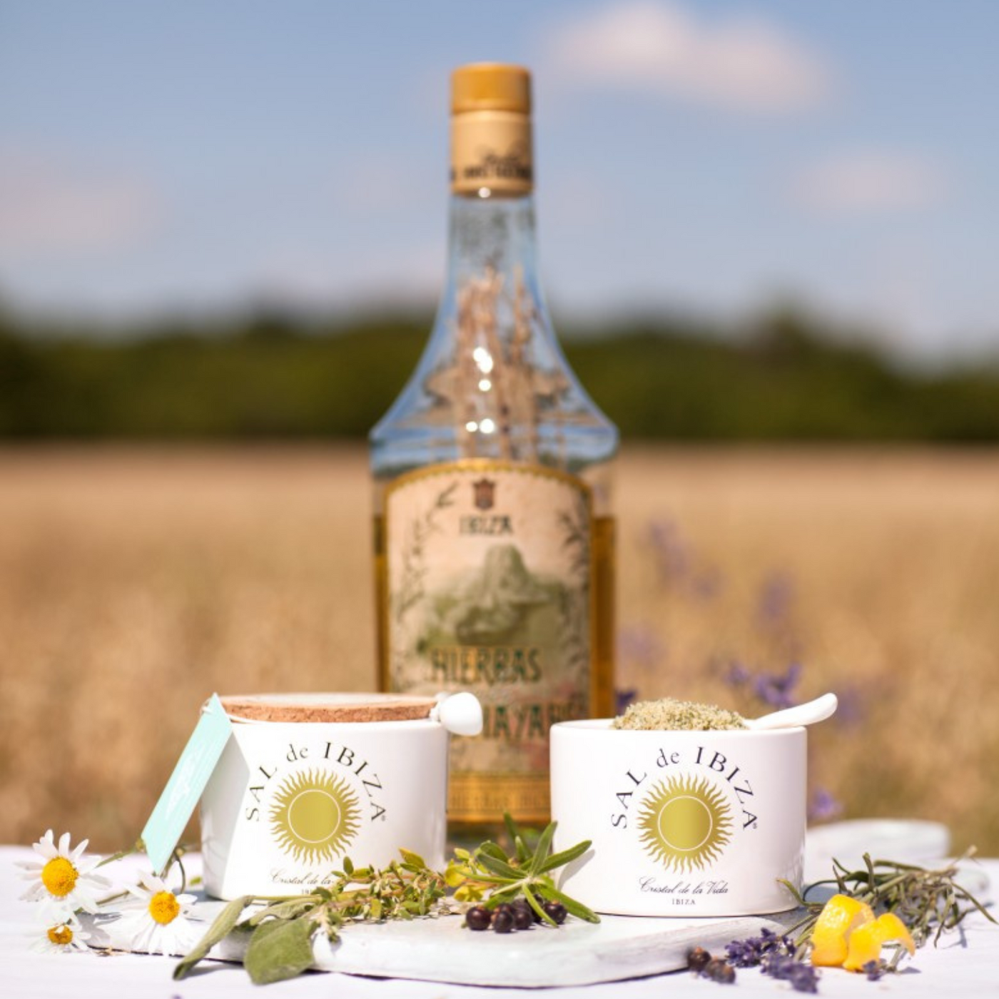 Flor de Sal mit Kräutern aus Ibiza Flor de Sal "Isla Blanca" 140g