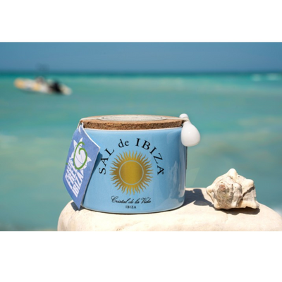 Flor de Sal mit schwarzem Knoblauch Flor de Sal "Mar Blau" BIO 140g