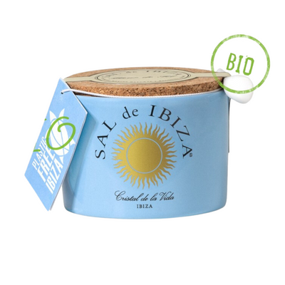 Flor de Sal mit schwarzem Knoblauch Flor de Sal "Mar Blau" BIO 140g