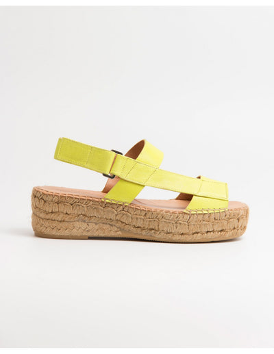 Plateau -Espandrille aus Leder - ANCORA