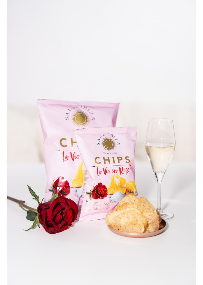 Kartoffelchips mit Rosenessenz & Rosenblüten, 45g