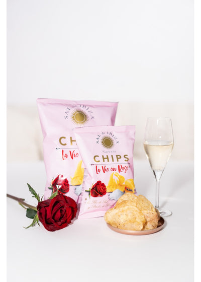 Kartoffelchips mit Rosenessenz & Rosenblüten, 45g