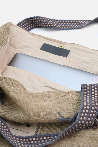 Hanftasche Maxi-Shopper - Handgewebte Tasche aus natürlichem Hanf