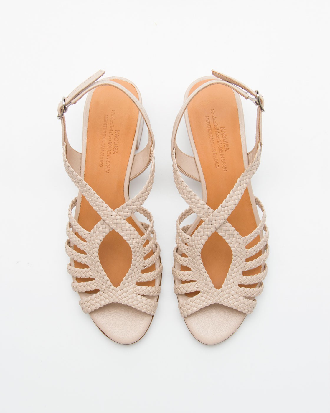 Geflochtene Damensandalen aus Leder - RACO