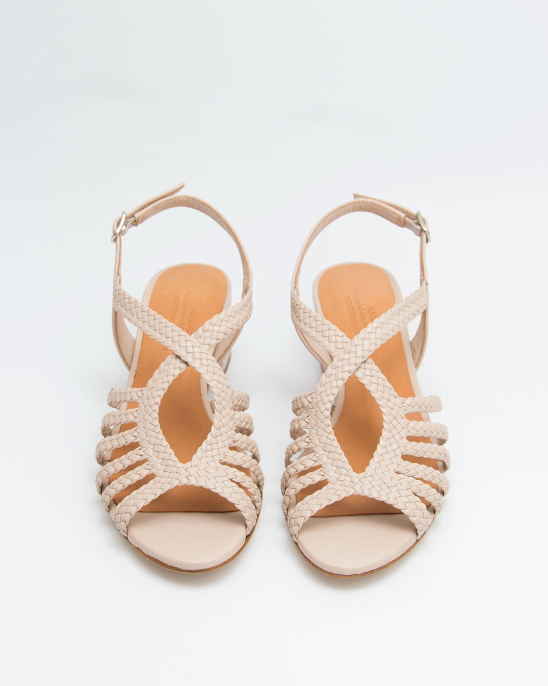 Geflochtene Damensandalen aus Leder - RACO