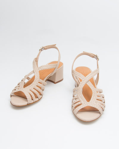 Geflochtene Damensandalen aus Leder - RACO